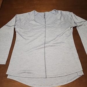 Kuhl Womens Arden Wool Blend Top Shirt Size XL Blue Long Sleeve Scoop Neck